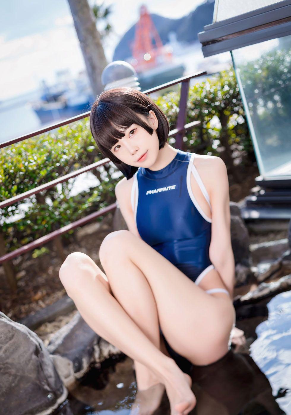 D[COS系]  水淼aqua cosplay 竞泳水着  [40P-585MB]