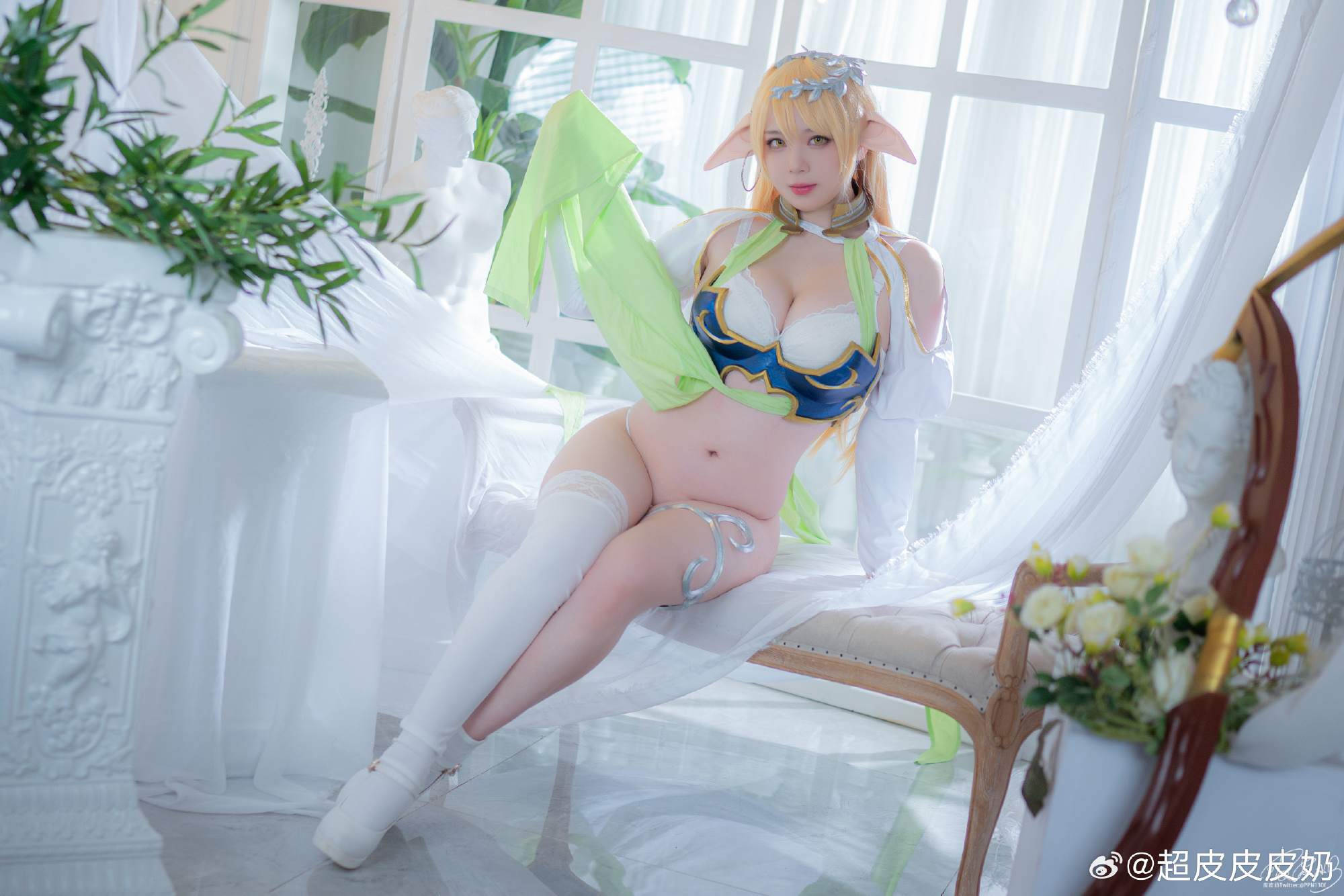 S[鉴赏] 皮皮奶 cosplay VERTEX 精灵村 第一村人 艾露谢尔 COS @超皮皮皮奶