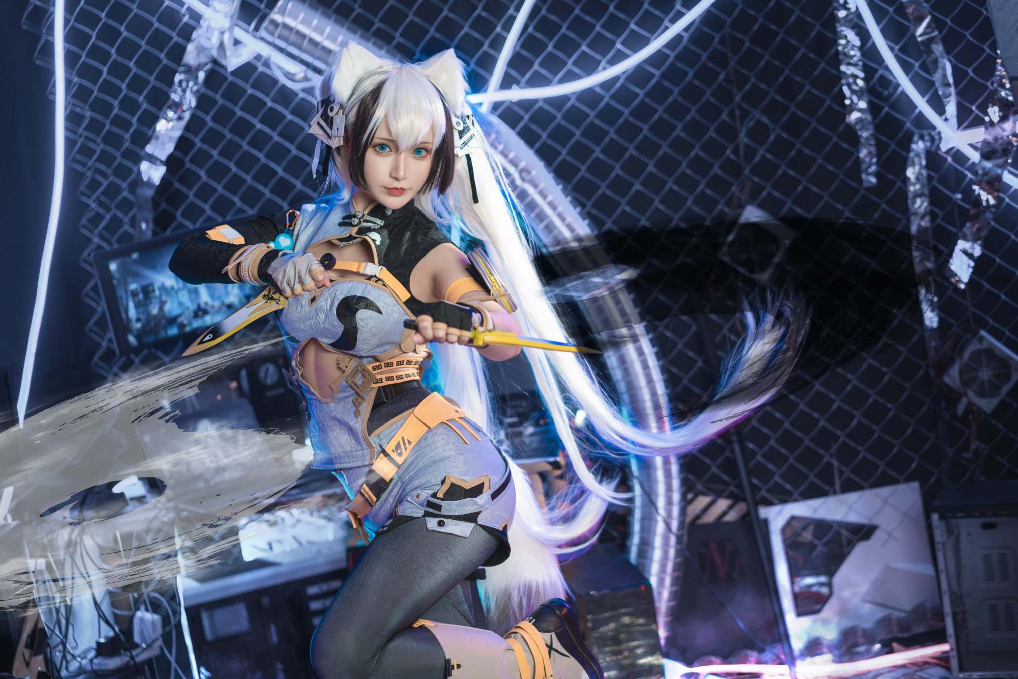 S[COS系] 铁板烧鬼舞w ！这世间的善，由我来维护，这世间的恶，由我来斩断。猫之城 双生侠影