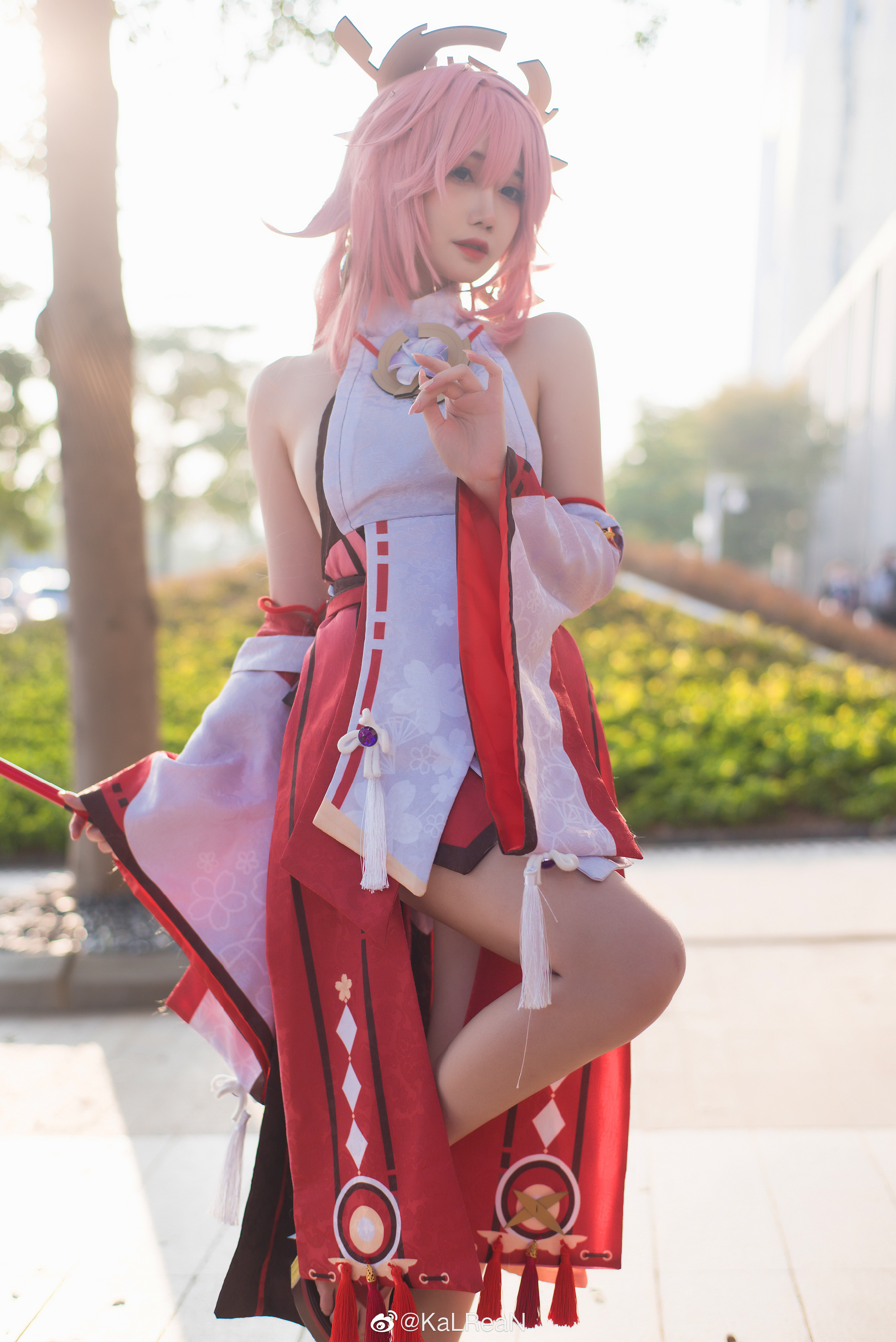 S[COS系] 焖焖碳- coser 的实例展示 正片  原神 八重神子11P
