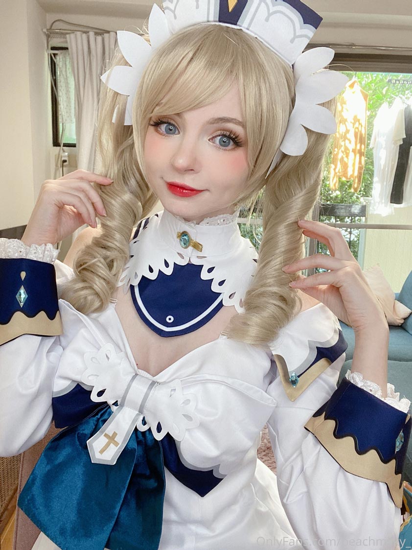H[COS系] 爱尔兰 Peach milky: 爆火！爱尔兰萝莉COSER Peach milky，凭颜值圈粉百万，原神芭芭拉神还原COSPLAy 写真作品合集[35套][持续更新]