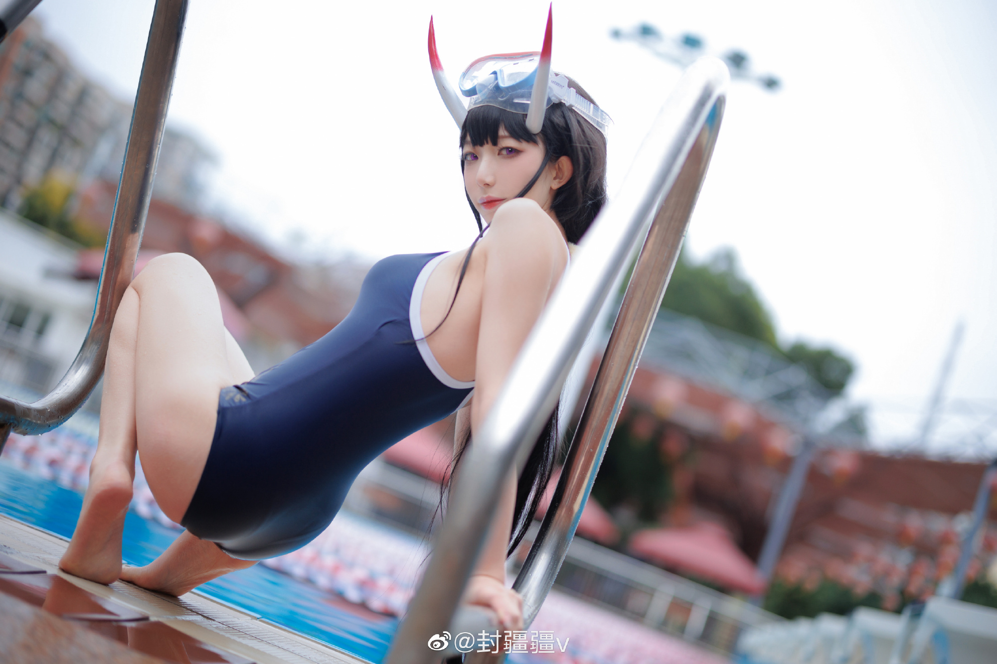 S[COS系] 封疆疆v  @碧蓝航线 cos 🌴🌊能代「阳光·沙滩·假日」泳装写真正片 鉴赏