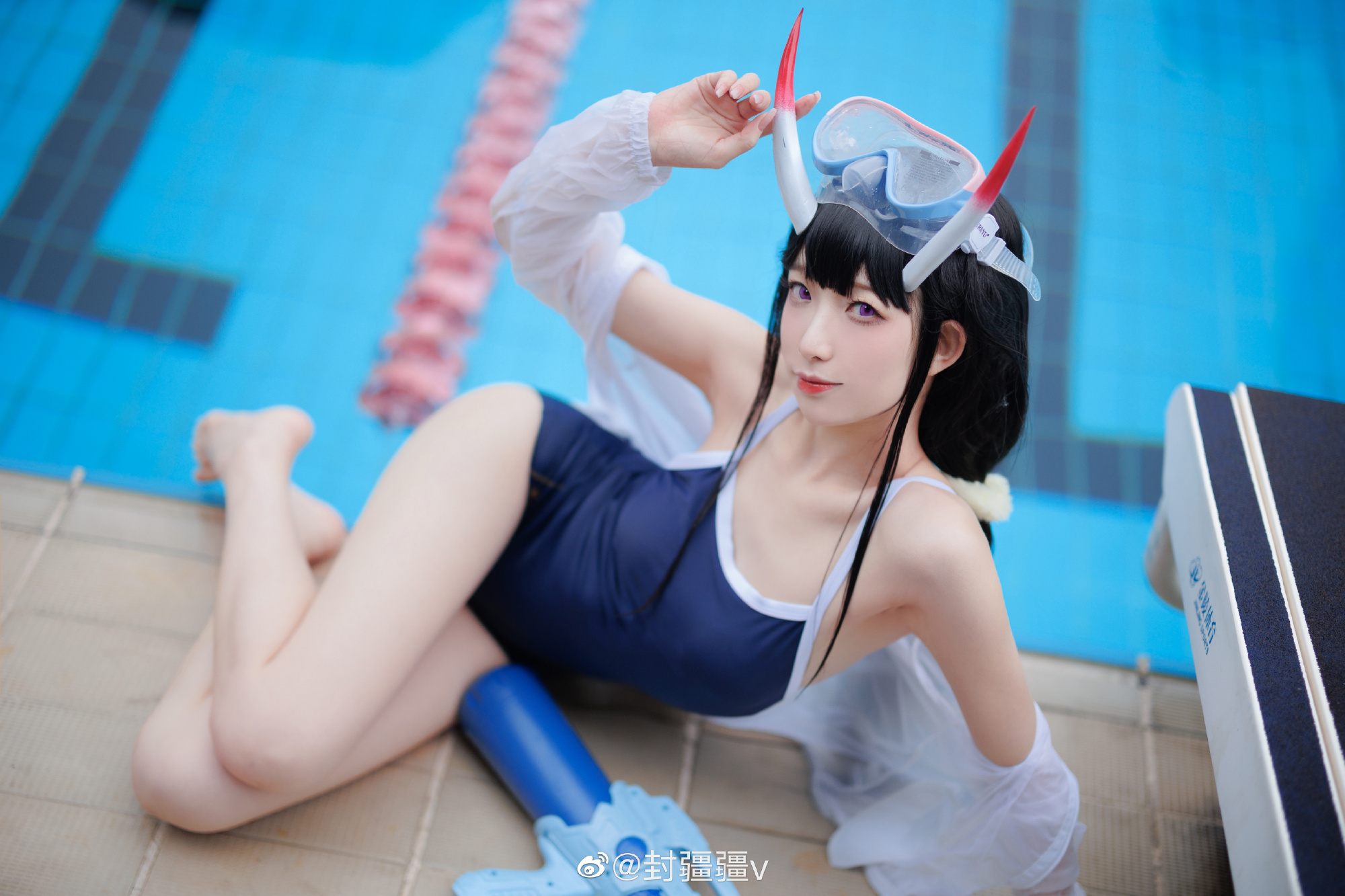 S[COS系] 封疆疆v  @碧蓝航线 cos 🌴🌊能代「阳光·沙滩·假日」泳装写真正片 鉴赏