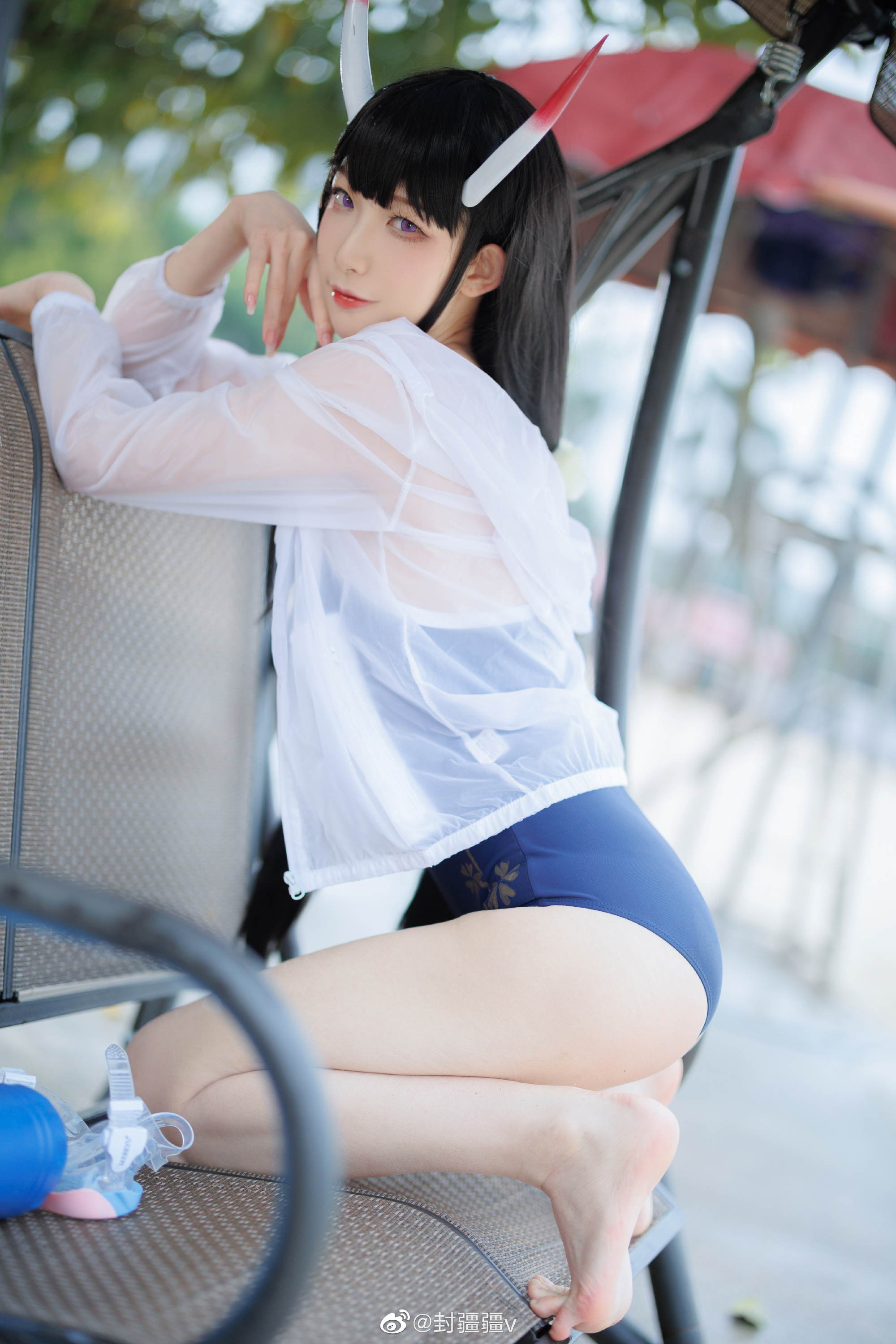 S[COS系] 封疆疆v  @碧蓝航线 cos 🌴🌊能代「阳光·沙滩·假日」泳装写真正片 鉴赏