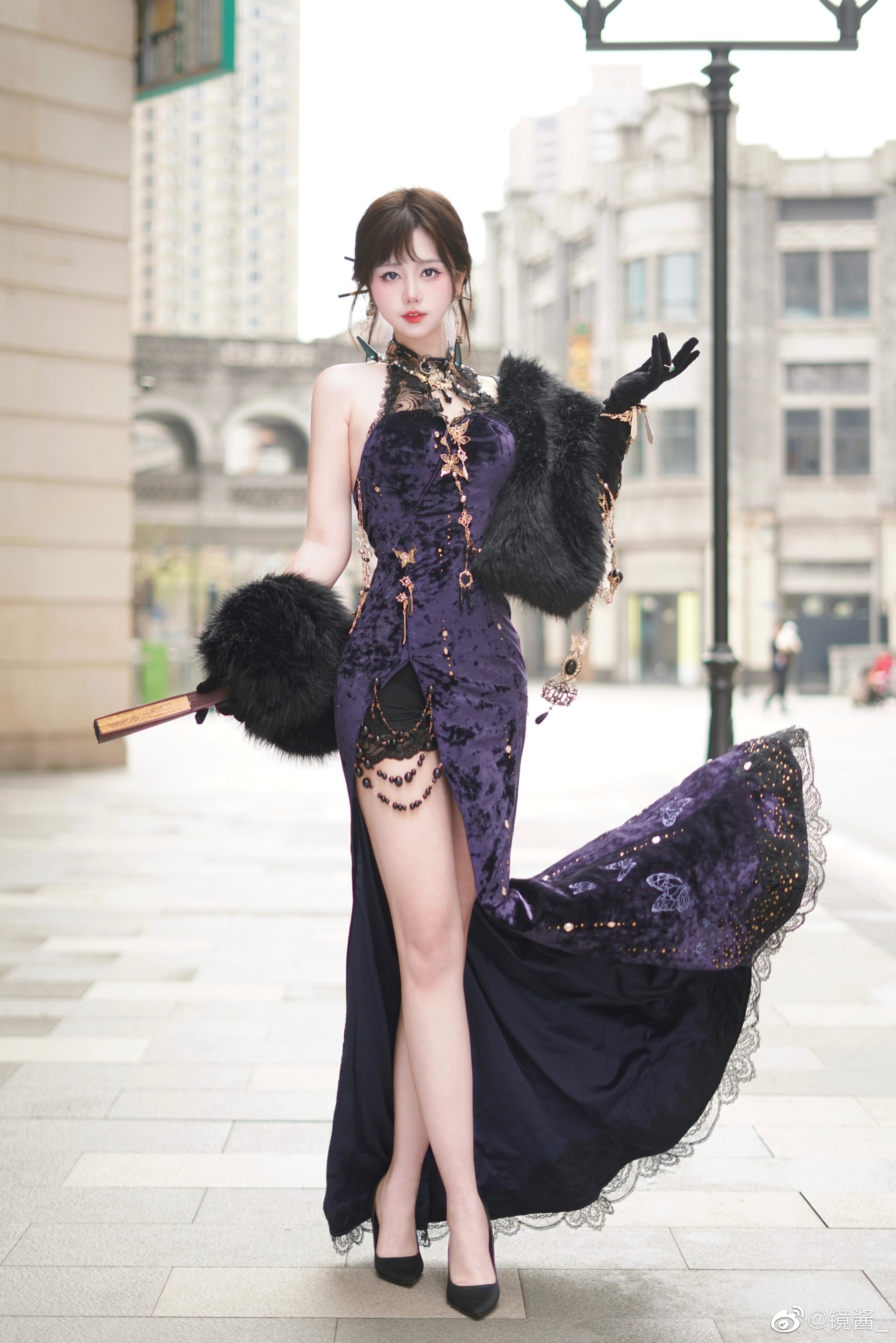 S[COS系] 镜酱 宝宝们 喜欢新中式旗袍吗 逆水寒-旗袍 正片欣赏