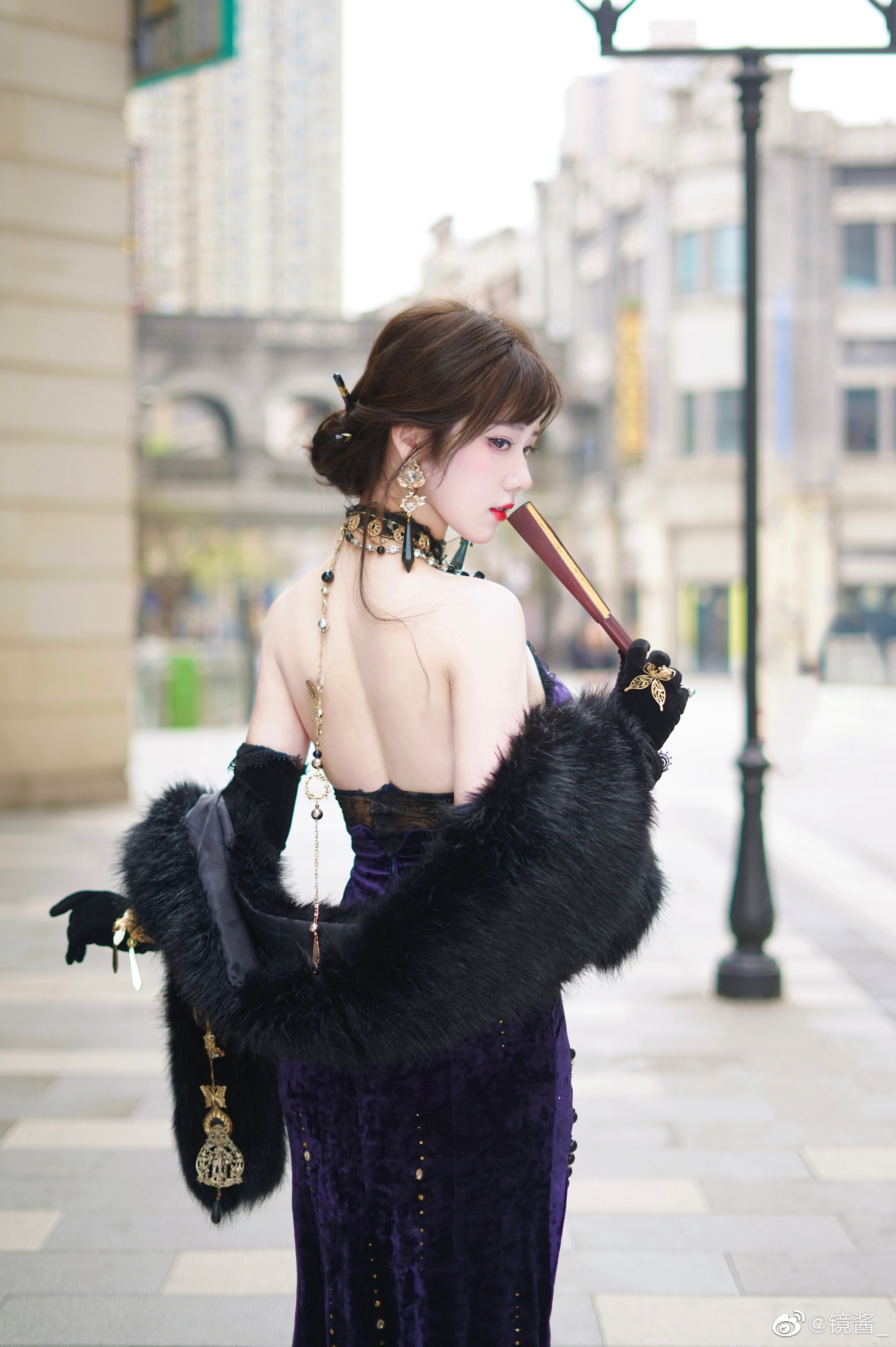 S[COS系] 镜酱 宝宝们 喜欢新中式旗袍吗 逆水寒-旗袍 正片欣赏