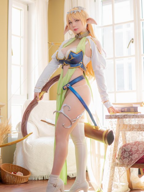 S[鉴赏] 皮皮奶 cosplay VERTEX 精灵村 第一村人 艾露谢尔 COS @超皮皮皮奶