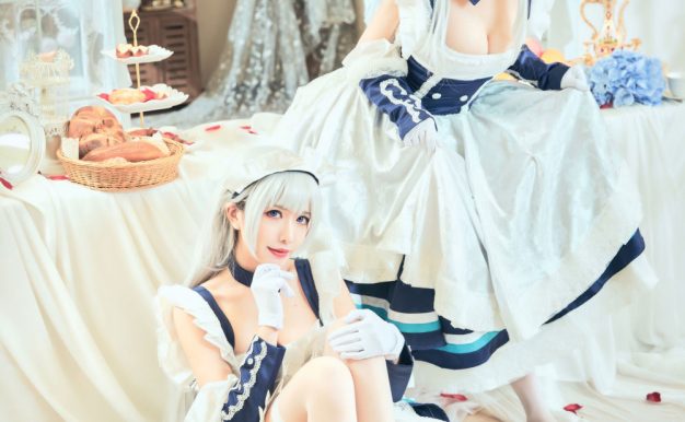 D[COS系] 源纱希喵喵喵&犹大Yuta  大小双人贝尔法斯特 [28P-219M]