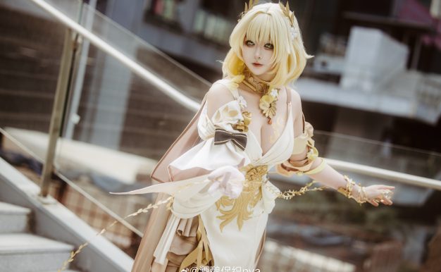 S[COS系] 酒酿促织nya COSPLAY 织者抚弄金丝，连缀命运。 崩坏：星穹铁道 阿格莱雅