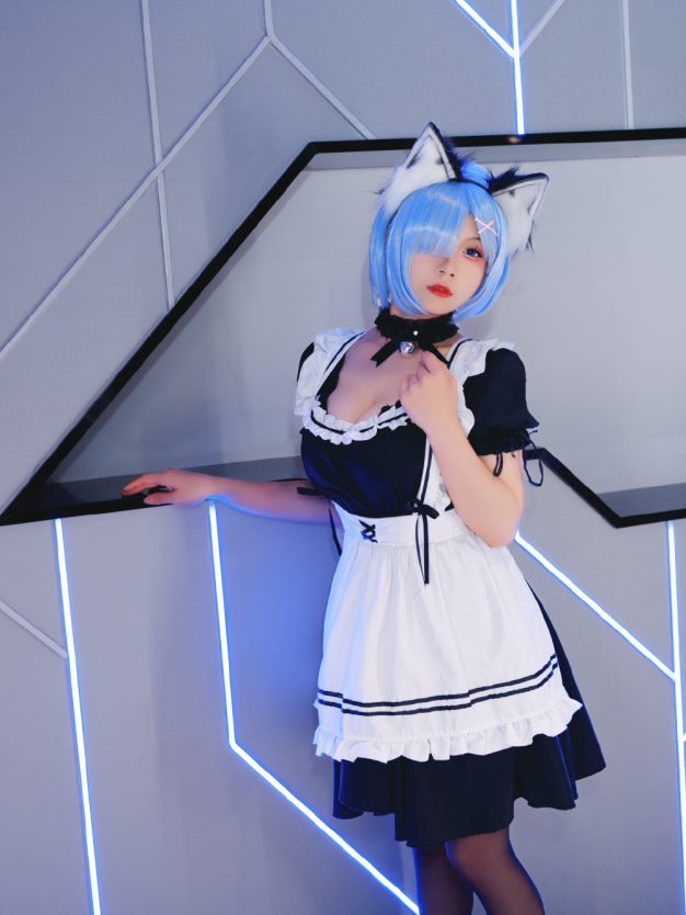 S【COS系】 末夜787  COS美图欣赏 正片 cosplay  Re：从零开始的异世界生 蕾姆