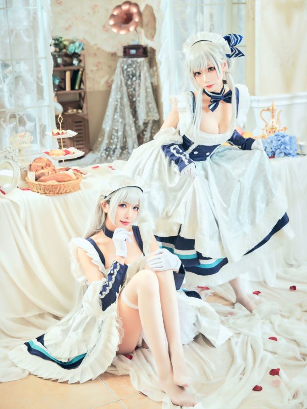 D[COS系] 源纱希喵喵喵&犹大Yuta  大小双人贝尔法斯特 [28P-219M]