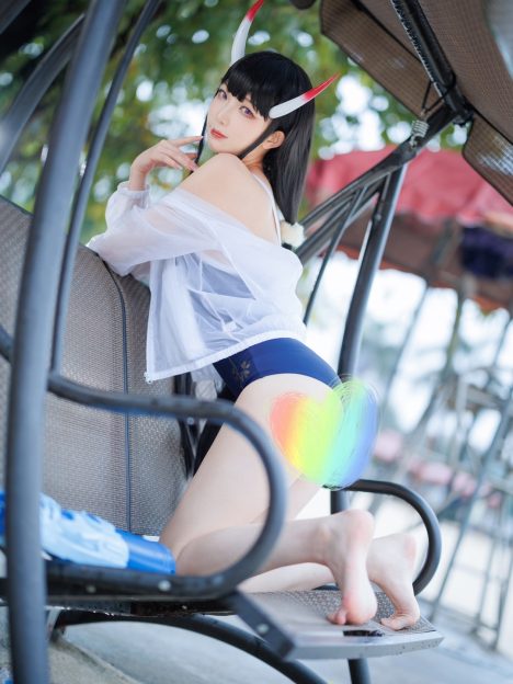 S[COS系] 封疆疆v  @碧蓝航线 cos 🌴🌊能代「阳光·沙滩·假日」泳装写真正片 鉴赏