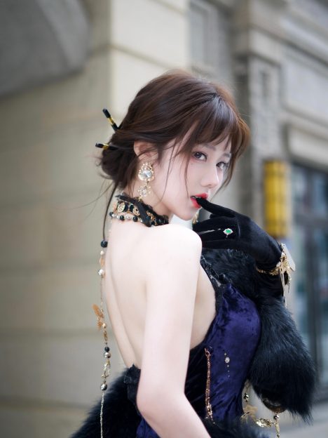 S[COS系] 镜酱 宝宝们 喜欢新中式旗袍吗 逆水寒-旗袍 正片欣赏