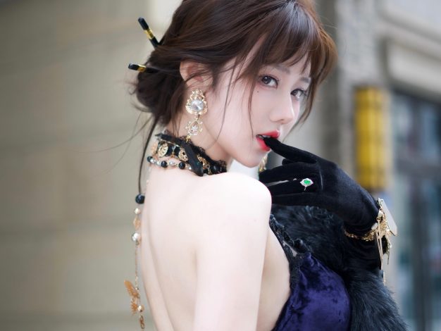 S[COS系] 镜酱 宝宝们 喜欢新中式旗袍吗 逆水寒-旗袍 正片欣赏