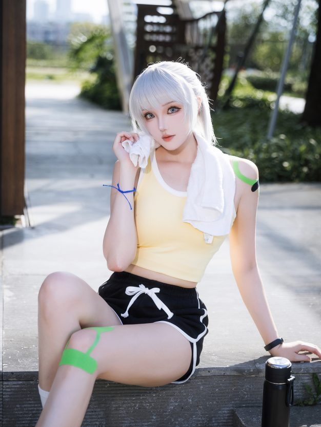 S[COS系]瓜希酱 COSPLAY写真 tu 正片欣赏 白月魁运动服