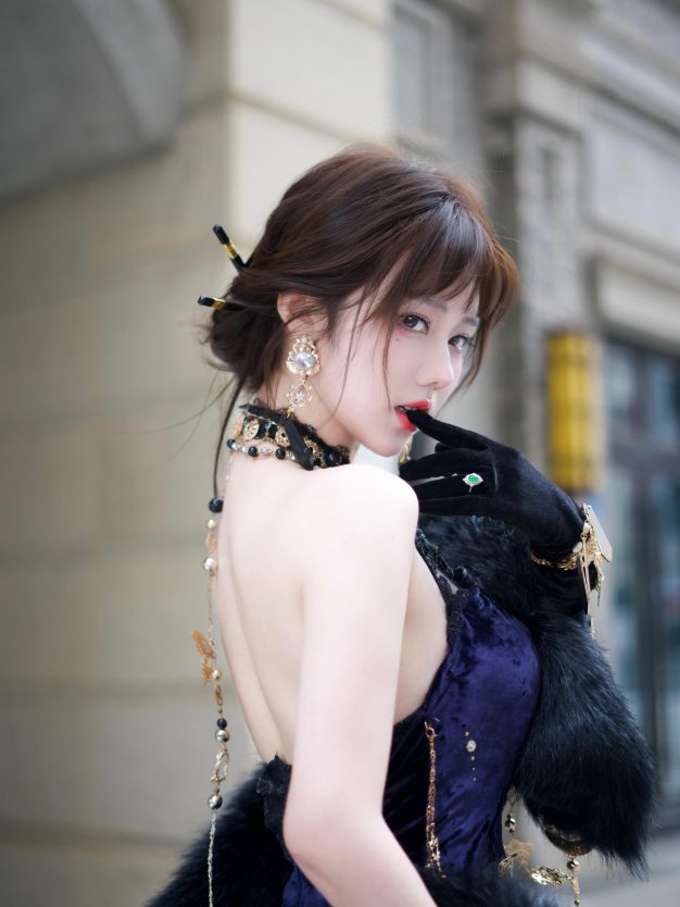 S[COS系] 镜酱 宝宝们 喜欢新中式旗袍吗 逆水寒-旗袍 正片欣赏